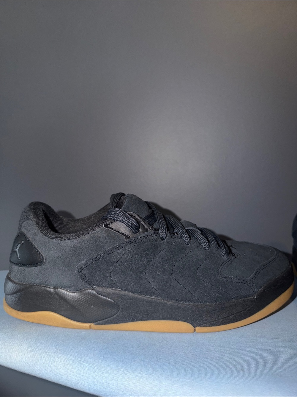 Jordan Sessions Mens Black Suede Sneakers with Gum Sole Mens Size 13 - Picture 5 of 9
